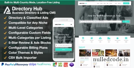 Directory Hub Listing & Business Directory CMS v38