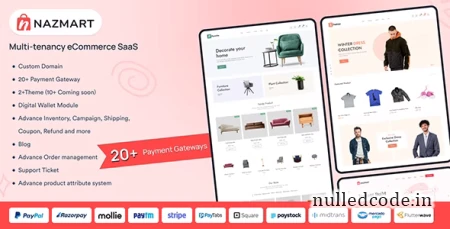 Nazmart v1.0.2 - Multi-Tenancy eCommerce Platform (SAAS)