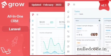 Grow CRM v2.1 - Laravel Project Management - nulled