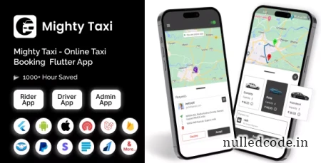 MightyTaxi v6.0 - Flutter Online Taxi Booking Full Solution