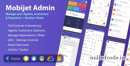 Mobijet ADMIN v1.0.12 - Manage & Monitor Agents, Customer & Payments | Android & iOS Flutter app