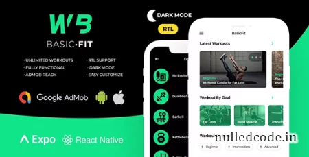 FitBasic v2.0 - Complete React Native Fitness App + Multi-Language + RTL Support
