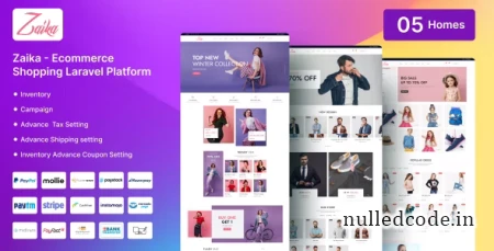 Zaika eCommerce CMS v2.0.6 - Laravel eCommerce Shopping Platform - nulled