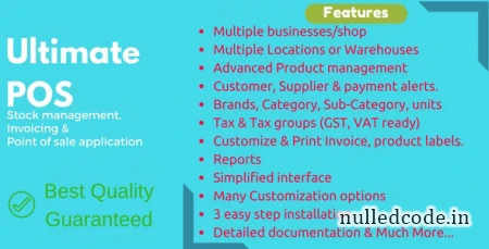 Ultimate POS v5.0.2 - Best ERP, Stock Management, Point of Sale & Invoicing application - nulled
