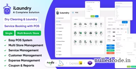 iLaundry v1.0 - Dry Cleaning & Laundry Service Booking with POS | Single & Multi Branch Complete Solution