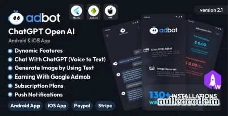 AdBot v1.0 - ChatGPT Open AI Android and iOS App