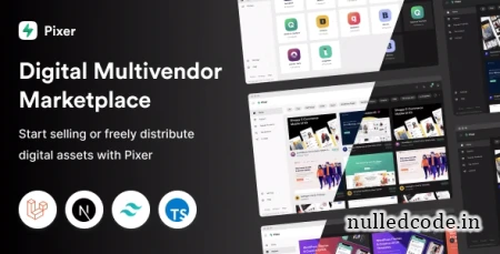 Pixer v3.2.1 - React Laravel Multivendor Digital Marketplace