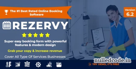 Rezervy v6.2 - Online bookings system for cleaning, maids, plumber, maintenance, repair, salon services