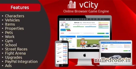 vCity v2.7 - Online Browser Game Platform