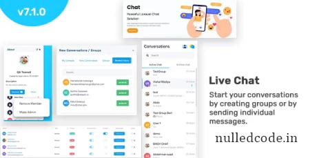 InfyChat v7.1.0 - Laravel Chat App (Private + Group Chat) - Real time Chat