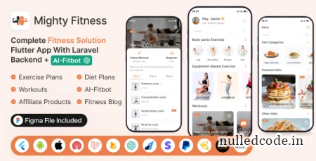 MightyFitness v10.0 - Complete Fitness Solution Flutter App With Laravel Backend + ChatGPT (AIFitbot)